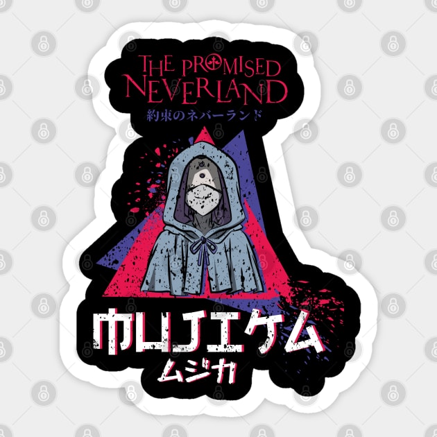 THE PROMISED NEVERLAND: MUJIKA (GRUNGE STYLE) Sticker by FunGangStore